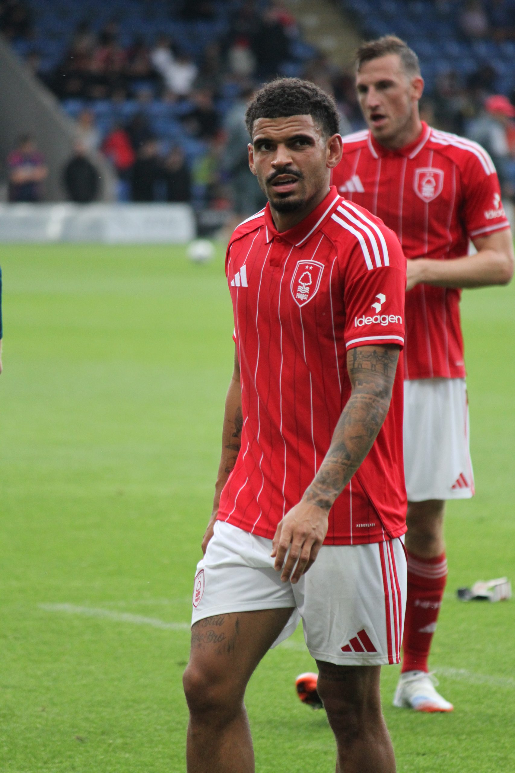 Morgan Gibbs-White in action for Nottingham Forest during a Premier League match