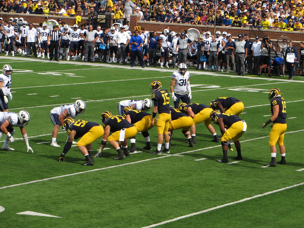 A football player on the field during an NFL game.