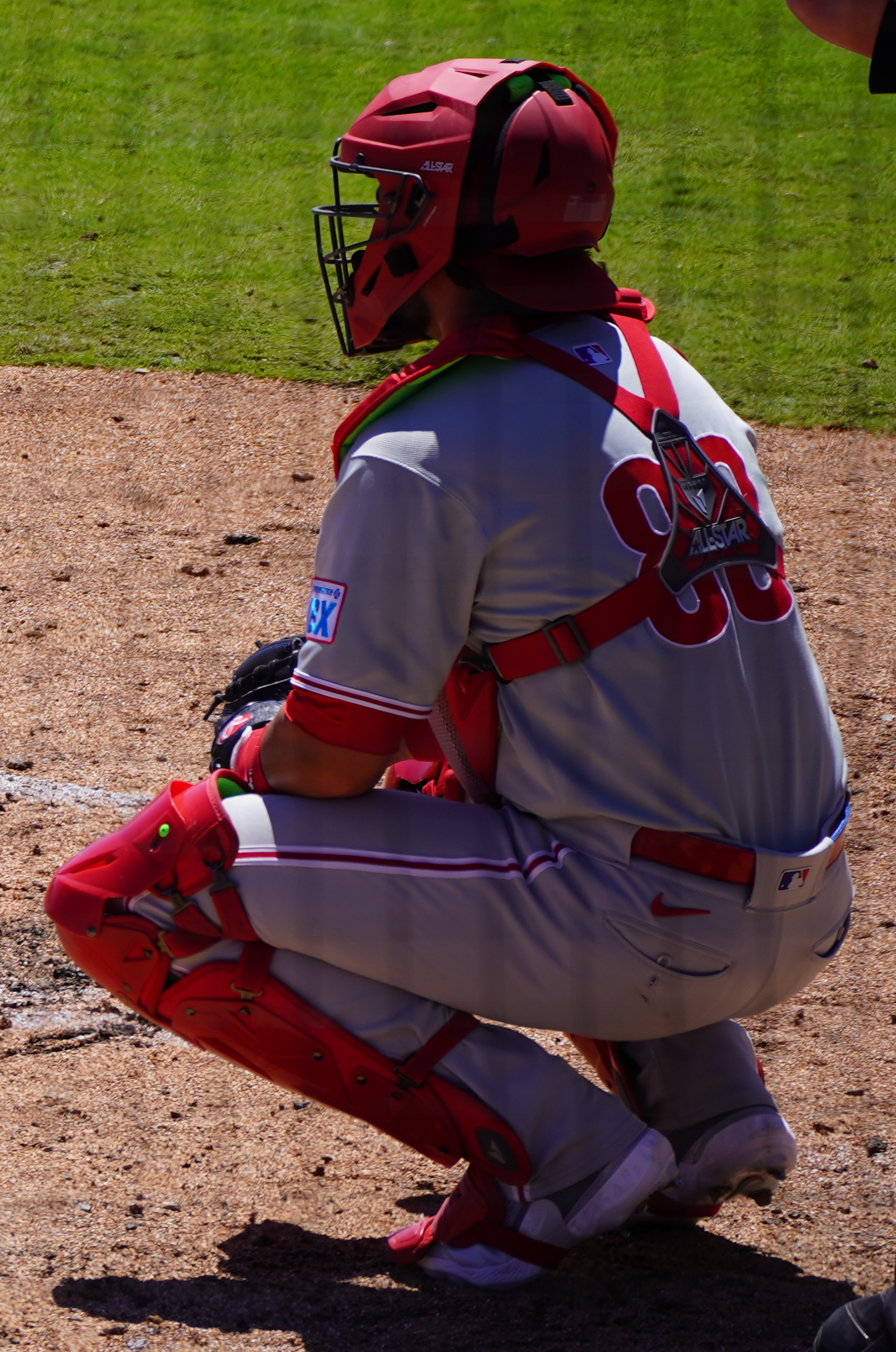 Vladimir Guerrero Jr. watching a pitch during a game.