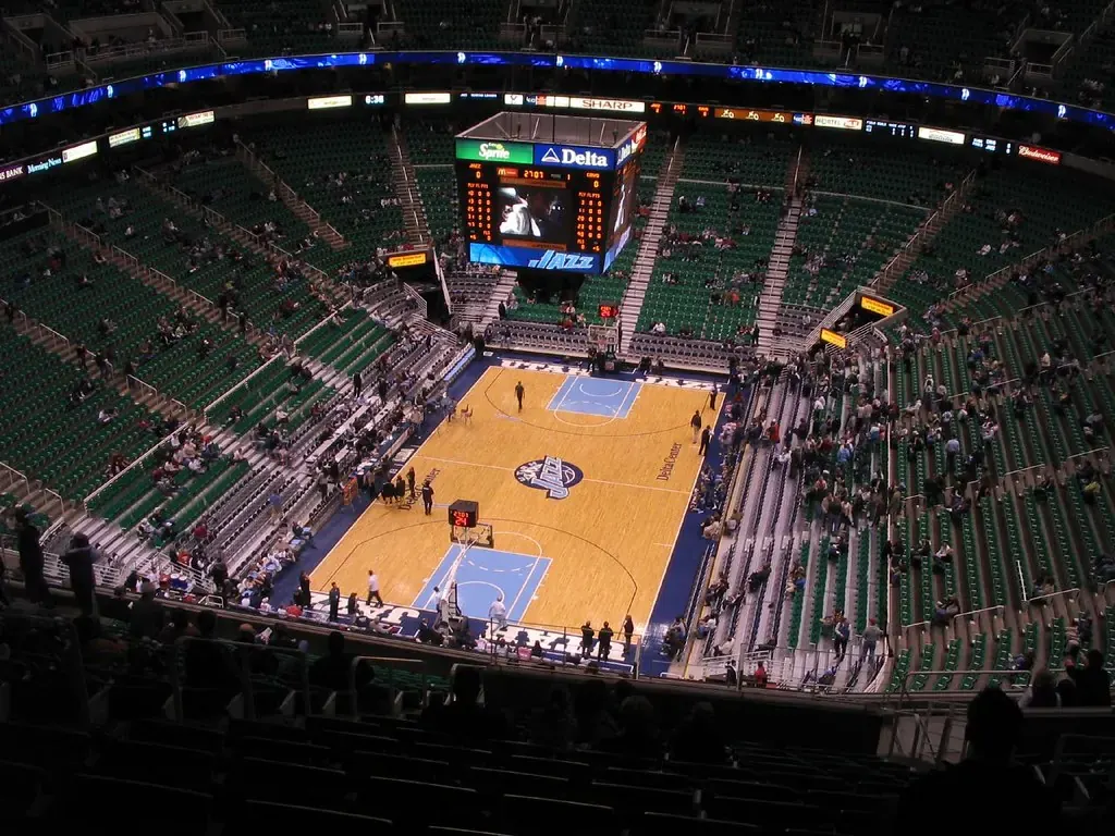 NBA players in action during a basketball game, representing the dynamic nature of the league's trades.