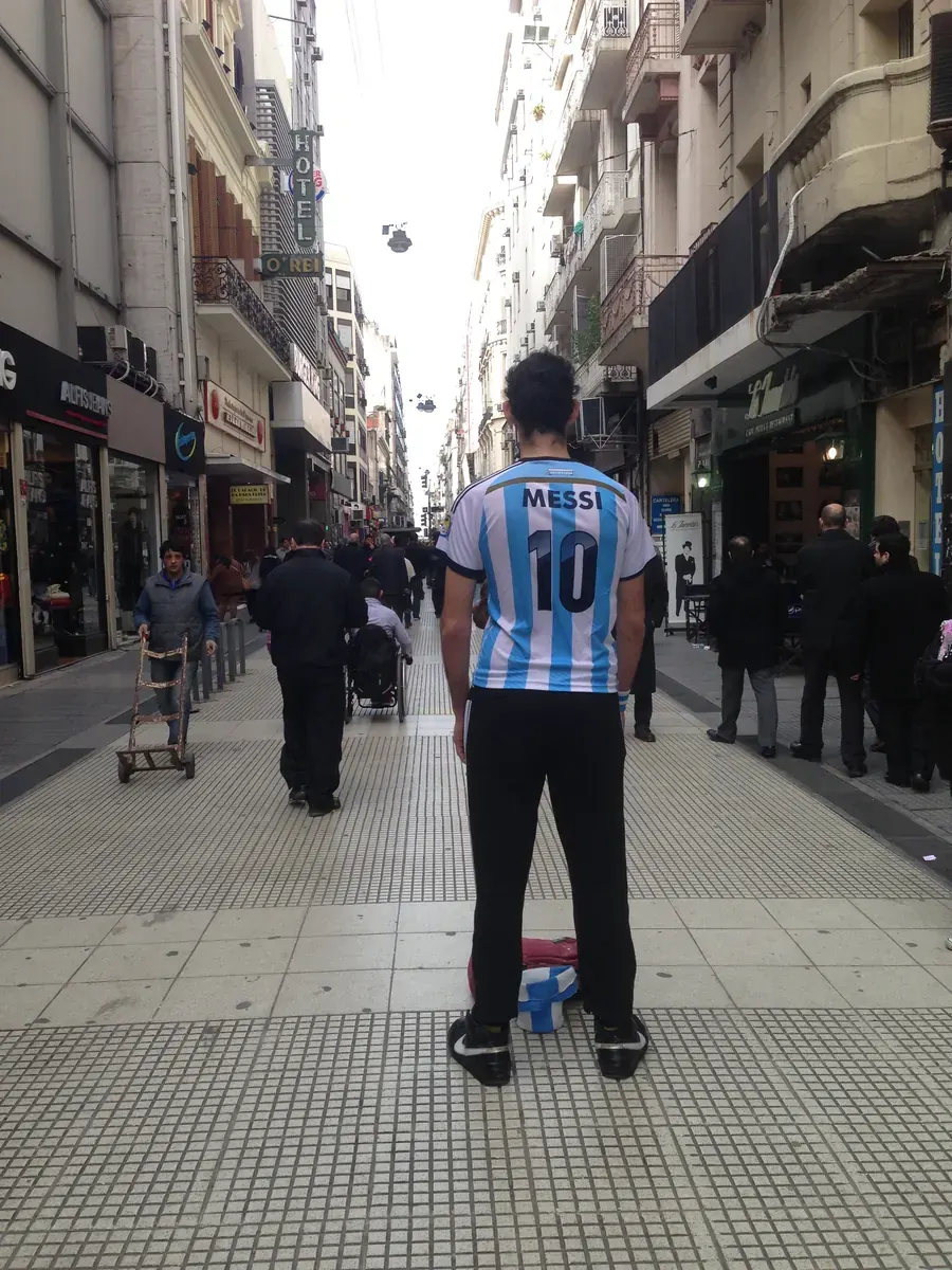 Lionel Messi in action for Argentina