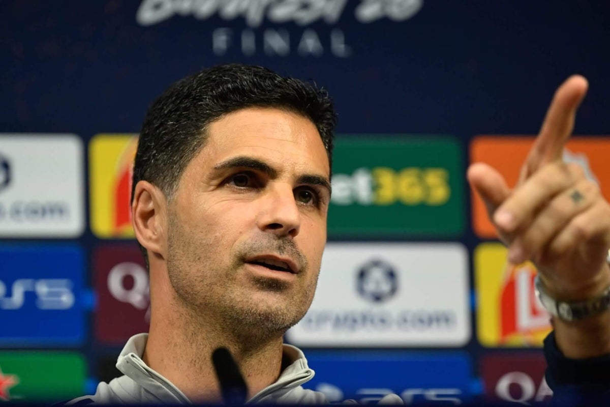 Mikel Arteta, Arsenal manager, during a press conference