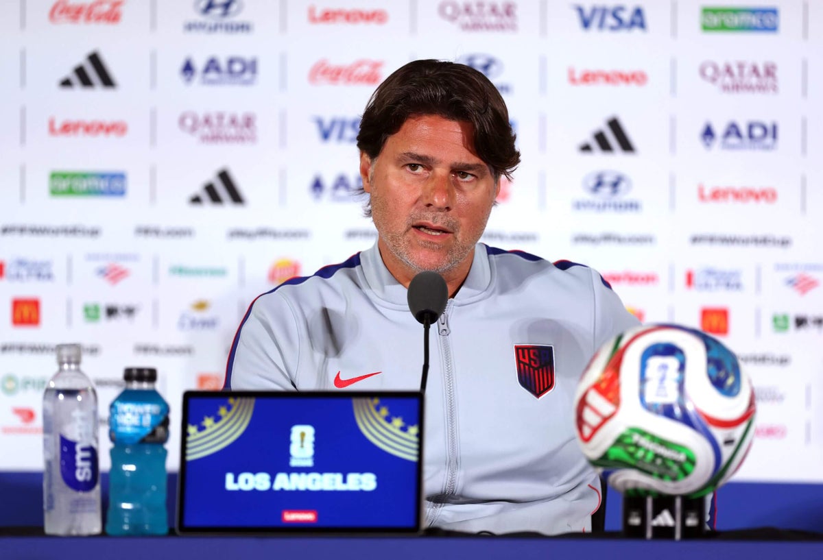 Mauricio Pochettino, head coach of the U.S. Men's National Team, speaks during a press conference.
