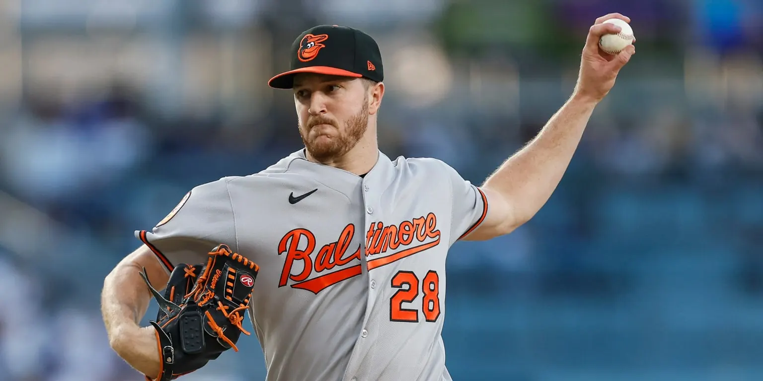 Baltimore Orioles pitcher Trevor Rogers in action on the mound.