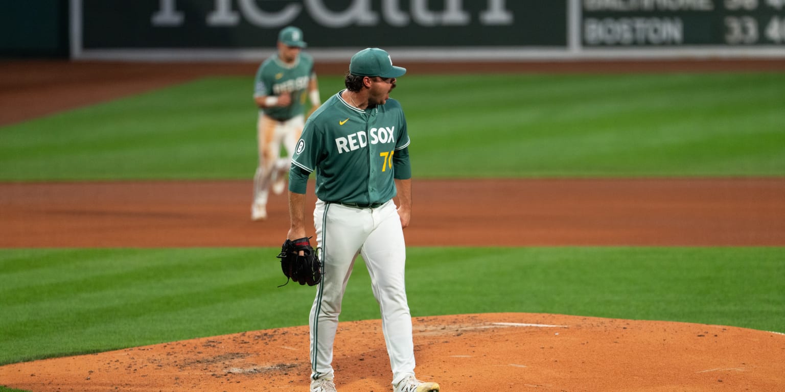 Boston Red Sox pitcher Payton Tolle on the mound during a game.