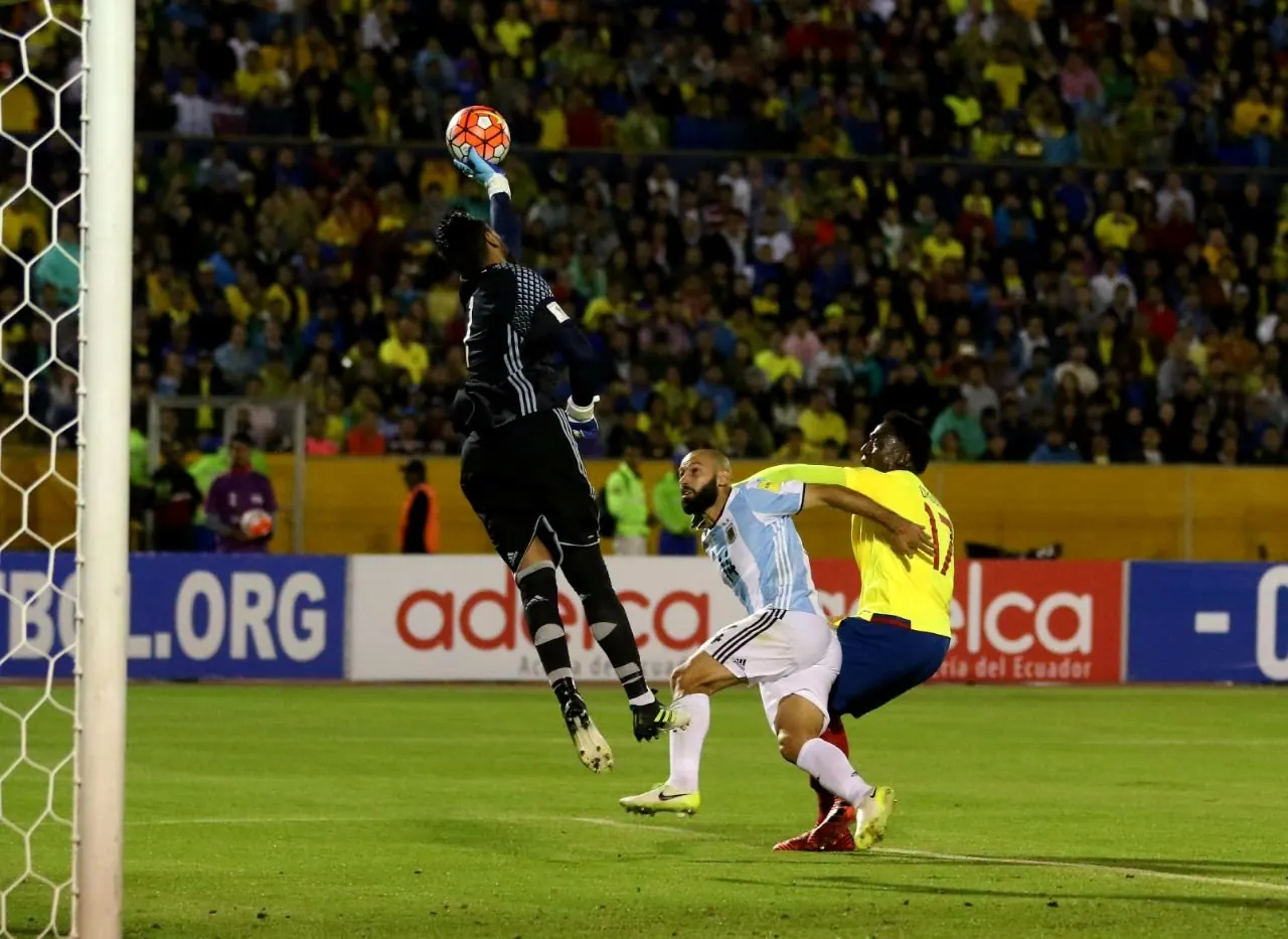 Lautaro Martinez of Argentina celebrates scoring a goal.