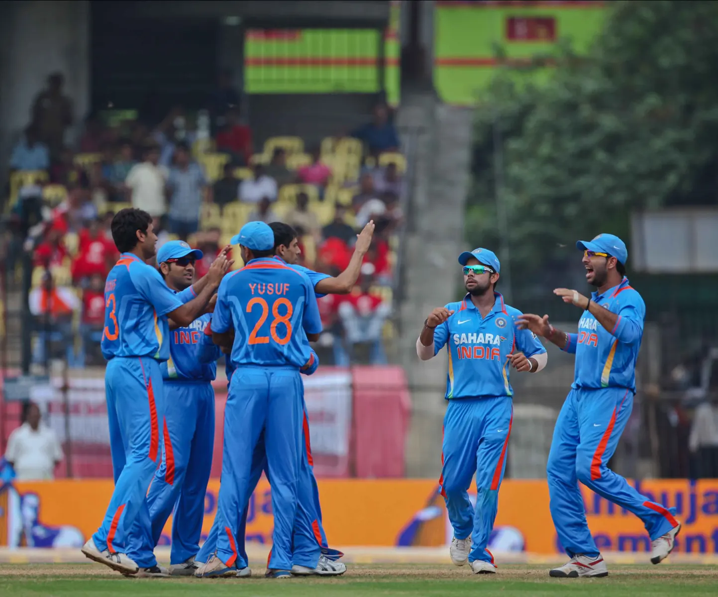 India cricket team players in action during a T20 match