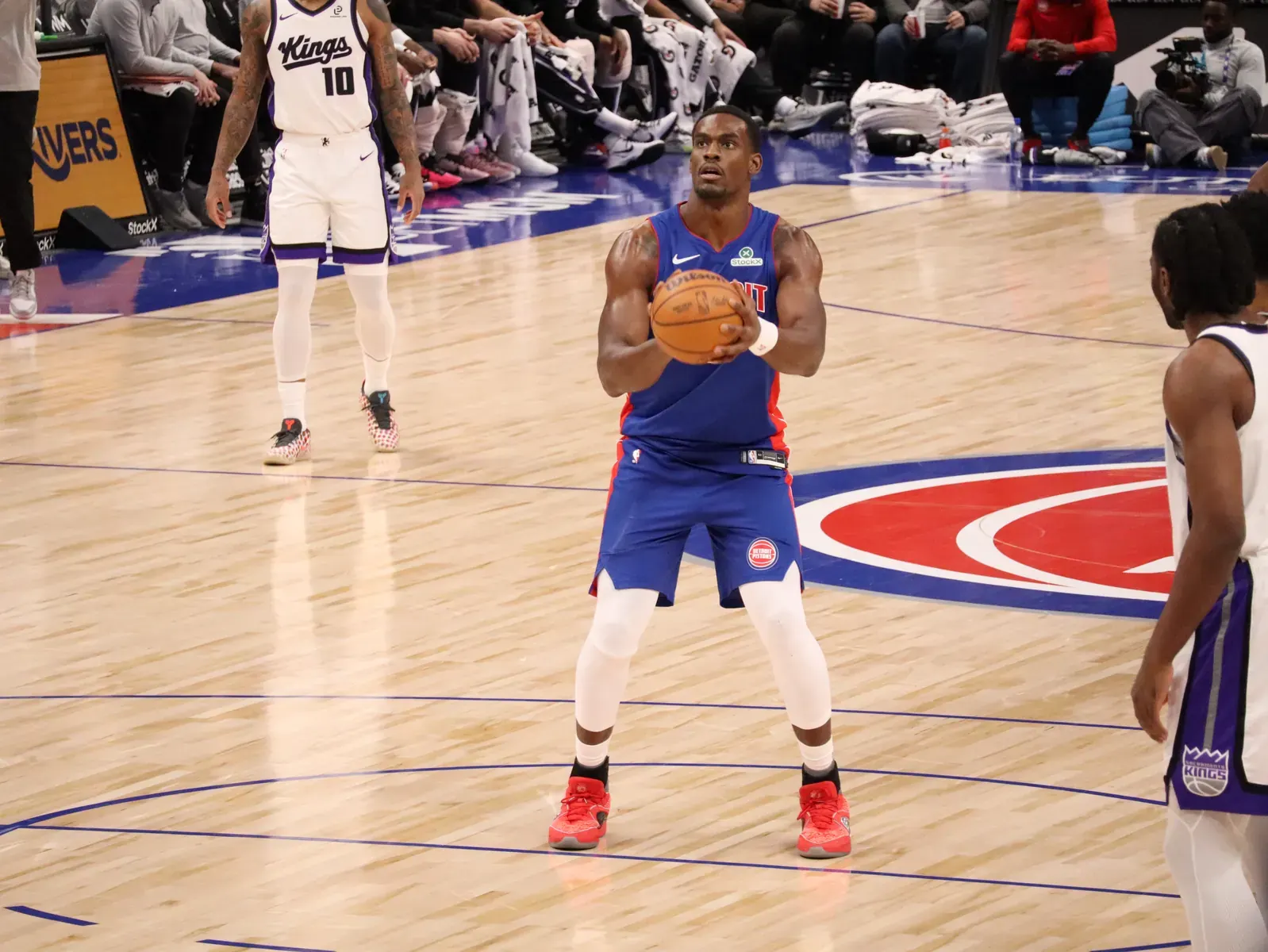 Jalen Duren of the Detroit Pistons in action during a game.
