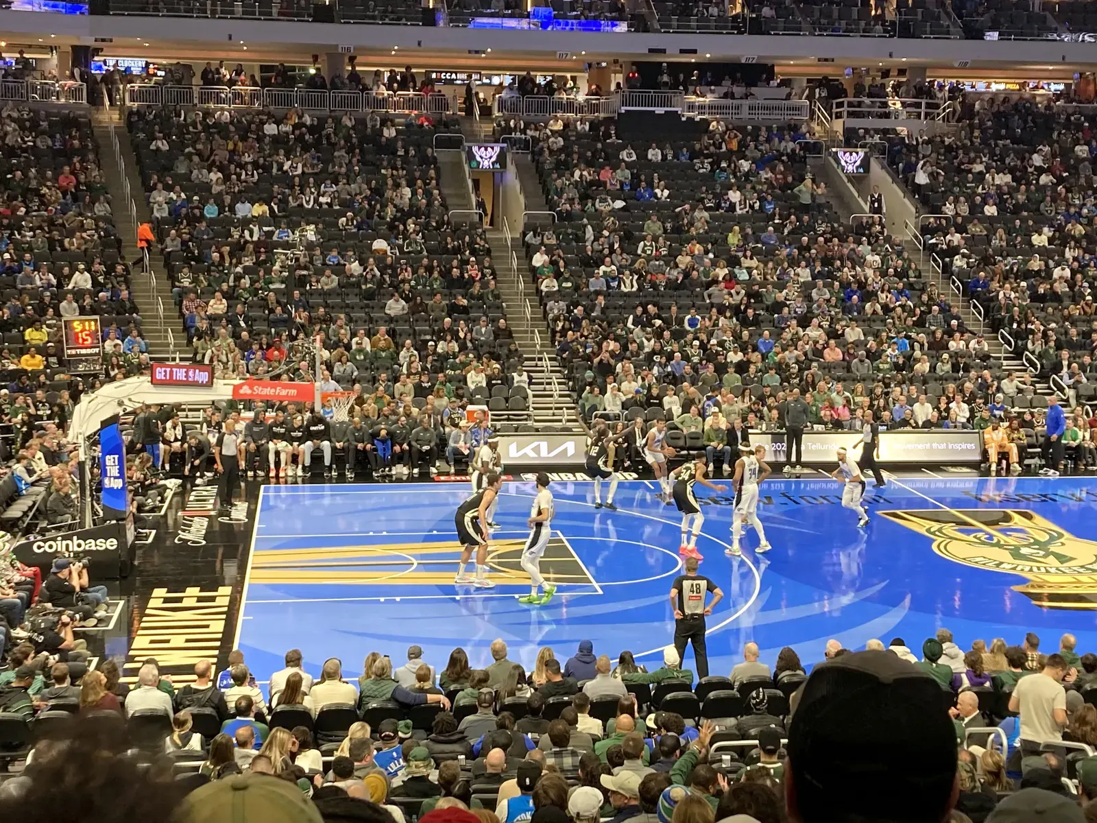 NBA players in action during a game