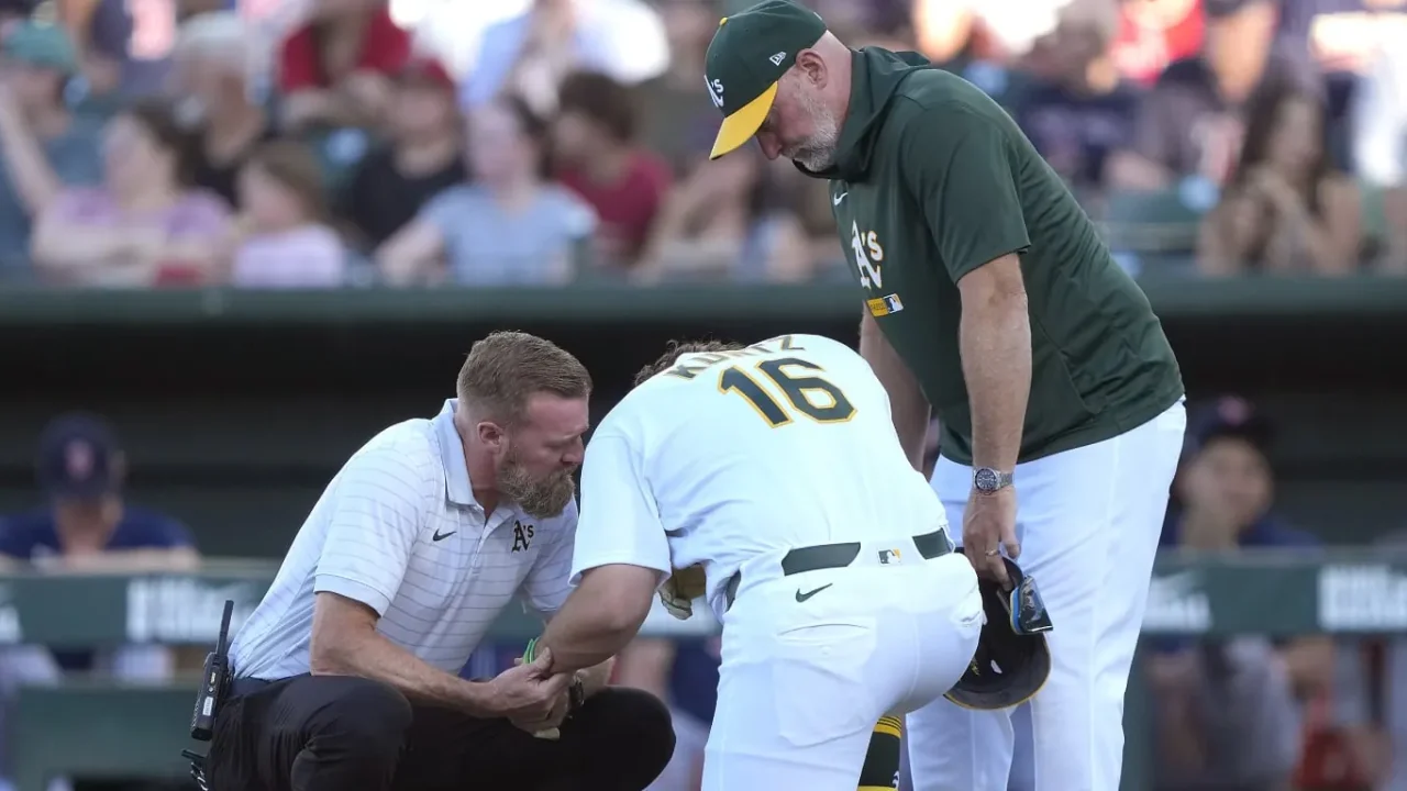 Nick Kurtz Leaves Game With Forearm Contusion, Set for MRI on Thursday