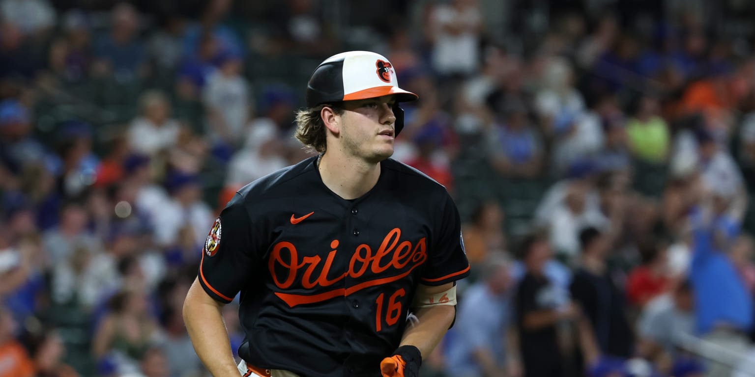 Coby Mayo of the Baltimore Orioles swings a bat during a baseball game.