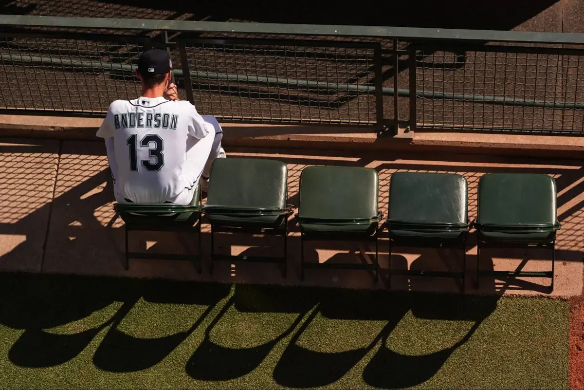 Seattle Mariners rookie left-hander Kade Anderson pitches against the Chicago Cubs during his major-league debut on August 22, 2026, at T-Mobile Park in Seattle.