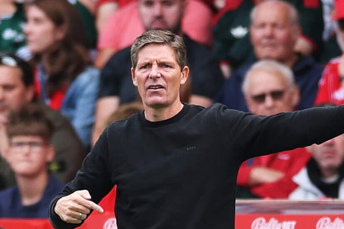 Nottingham Forest players during a home Premier League match at the City Ground