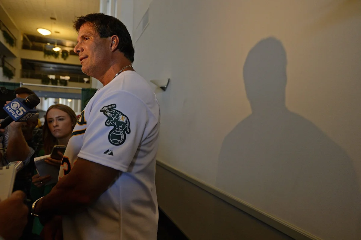 Jose Canseco during an appearance on the All The Smoke podcast discussing MLB Hall of Fame and PED use