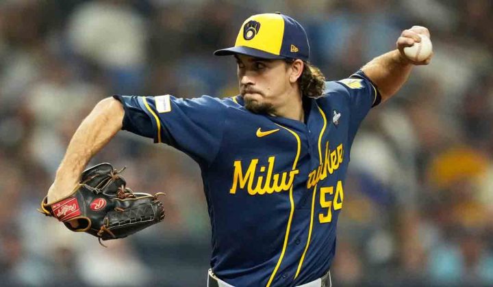 Robert Gasser’s six scoreless innings put Brewers one win from World Series title